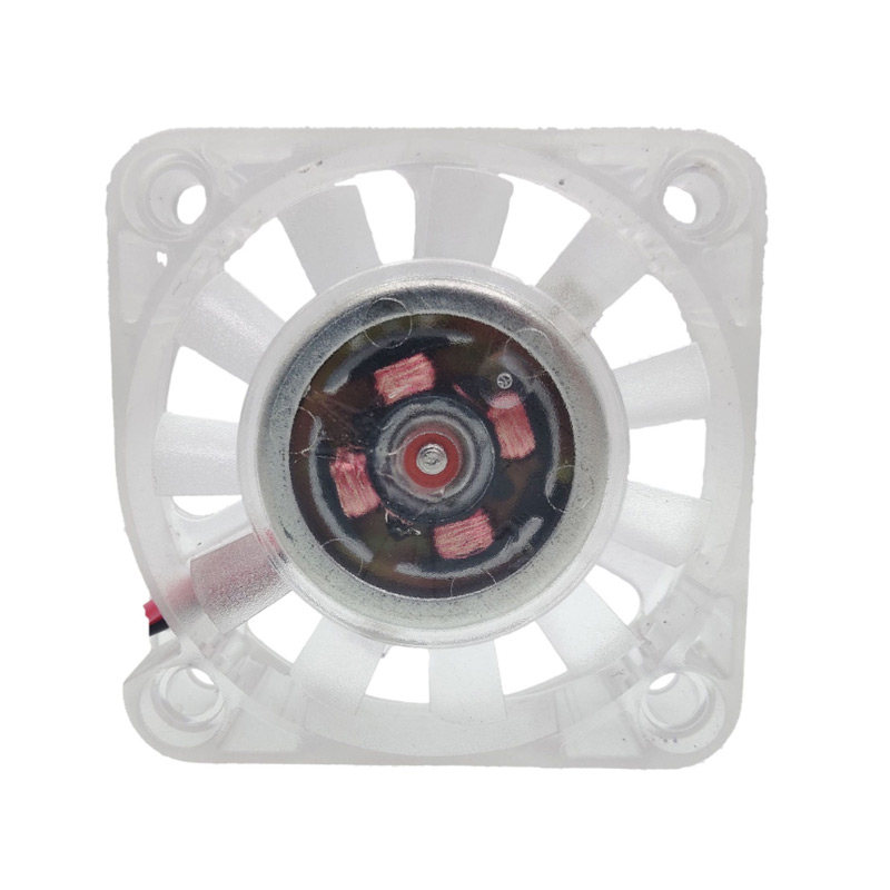 5v4010 transparent fan with lamp directly supplied by manufacturer